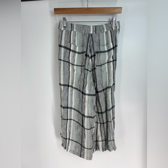 Laura Siegel Tweed Wrap Plaid Tie Front Cropped Pants size Small - Picture 5 of 5